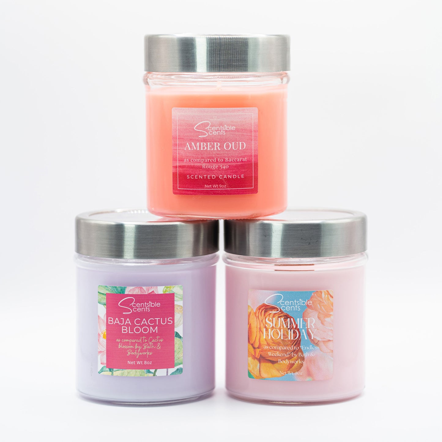 Scented Candle Trio for Her